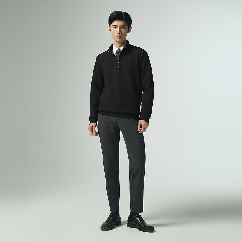 LILANZ Men's Far-Infrared Heating Loose-Fit Half-Zip Sweatshirt