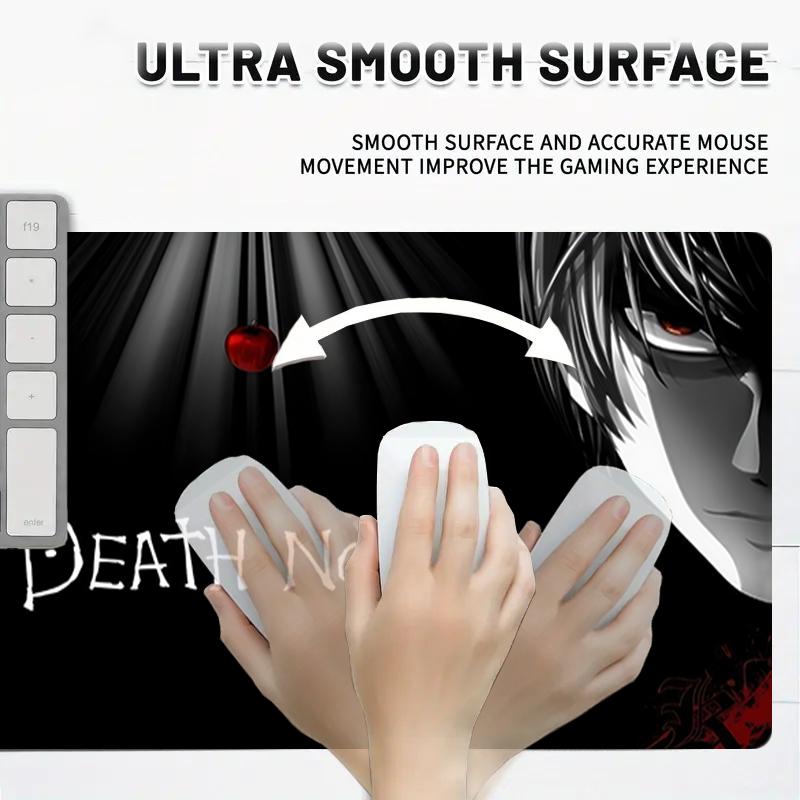 1 Stück Death Note Mystery Gaming-Mauspad Tastatur Schreibtischmatte Rutschfeste Gummikanten Wasserdichtes Computer-Mauspad für Büro Heimdekoration Y1183