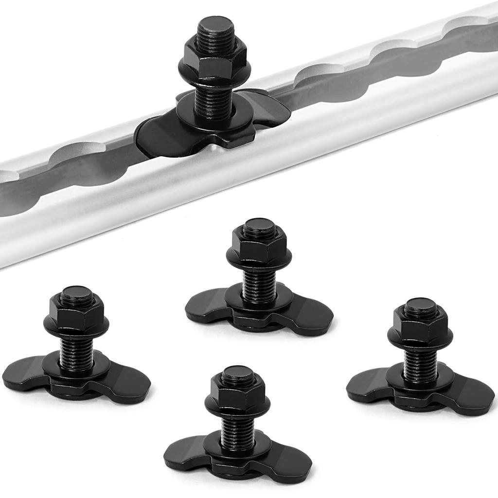 L Track Threaded Stud Fittings L-Track Threaded Double Stud Lug Fitting Tie Down, Used With L Track Rails For Truck Bed Or Trailer Cargo Control,