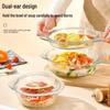 Large High-Temperature Glass Bowl with Lid