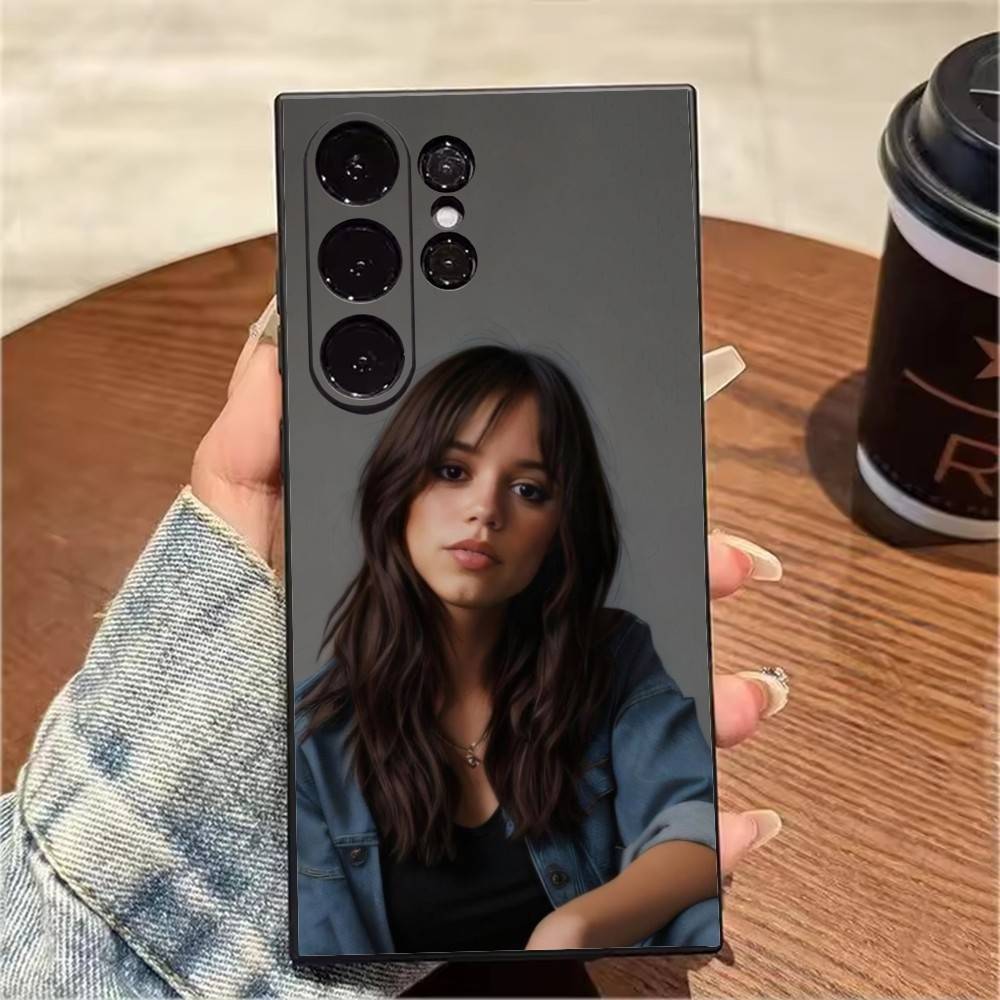 WED-J-Jenna O-Ortega HD-Druck Handyhülle Für Samsung S25,S24,S21,S22,S23,S20,Ultra,S26,Plus,Fe,Note,5G Schwarzes Cover