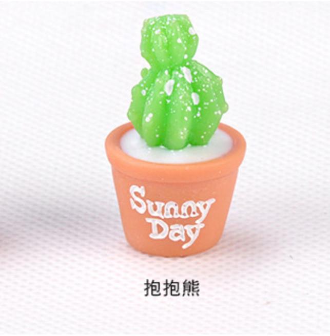 Charming Resin Miniature Succulent Moss Garden Ornaments Diy Desktop Decorations