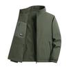 Reversible Plus Velvet Fleece Jacket: Business Casual Stand Collar for Autumn/Winter, Ideal for Middle-Aged Men.