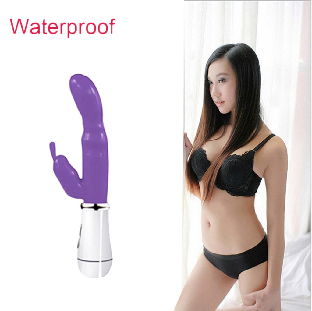 Jucărie pentru adulți, vibrator cu vibrator pentru iepure, rezistent la apă, cu mai multe viteze, masaj cu punct G dublu