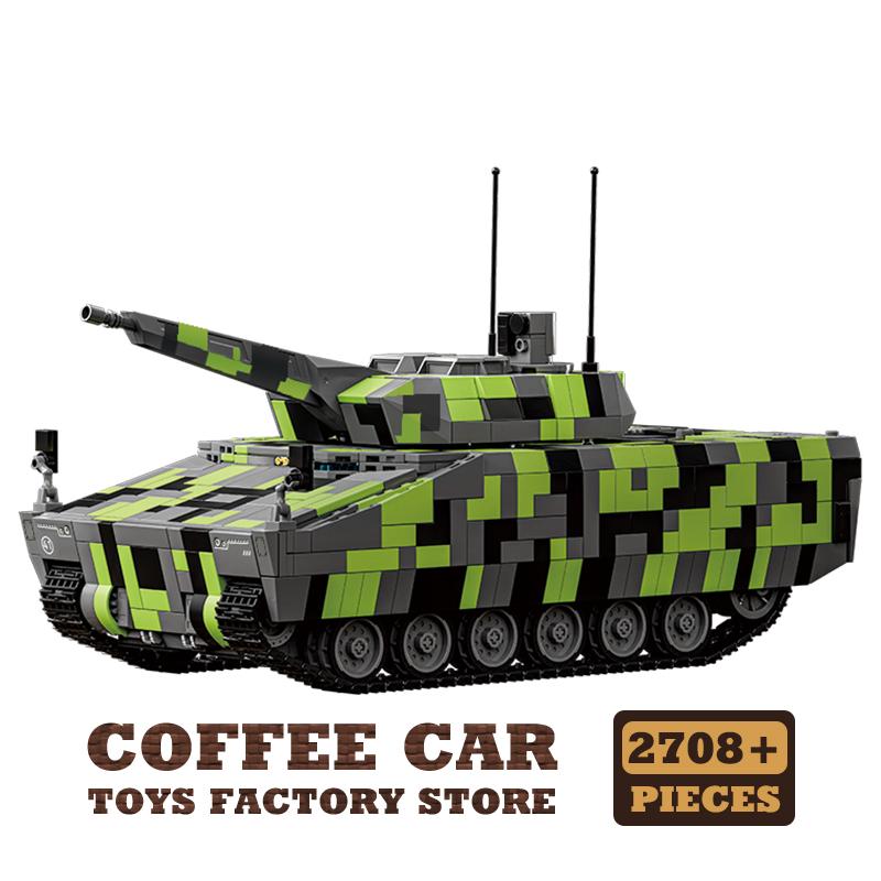 

MOC Blocks WW2 Military Vehicle KF41 Playthings Main Battle Tank 2A8 Construction Bricks Army Panther Model Adult Kid Christmas Gifts LATEST