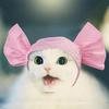 New Cat-shaped Headgear, Japanese and Korean Handmade Candy-colored Funny Pet Headgear, Cross-dressing Headscarf and Hat.