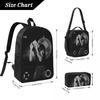Harrys Styles Kiss All The Time Disco Occasionally Kids Backpack Lunch Box Pen Bags for Boys Girls Backpacks Schoolbag Set