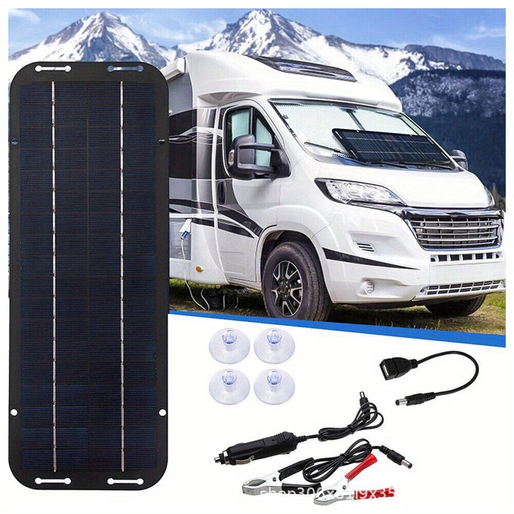 12V Solar Panel Kit IP65 Waterproof Solar Trickle Charger Portable Solar Powered Charger Kit High Efficiency Car Battery Charger