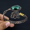 Malachite Bangle, Handmade Gemstone Bangle, 999 Copper Wire Wrapped Antique Jewelry, For Engagement Gift