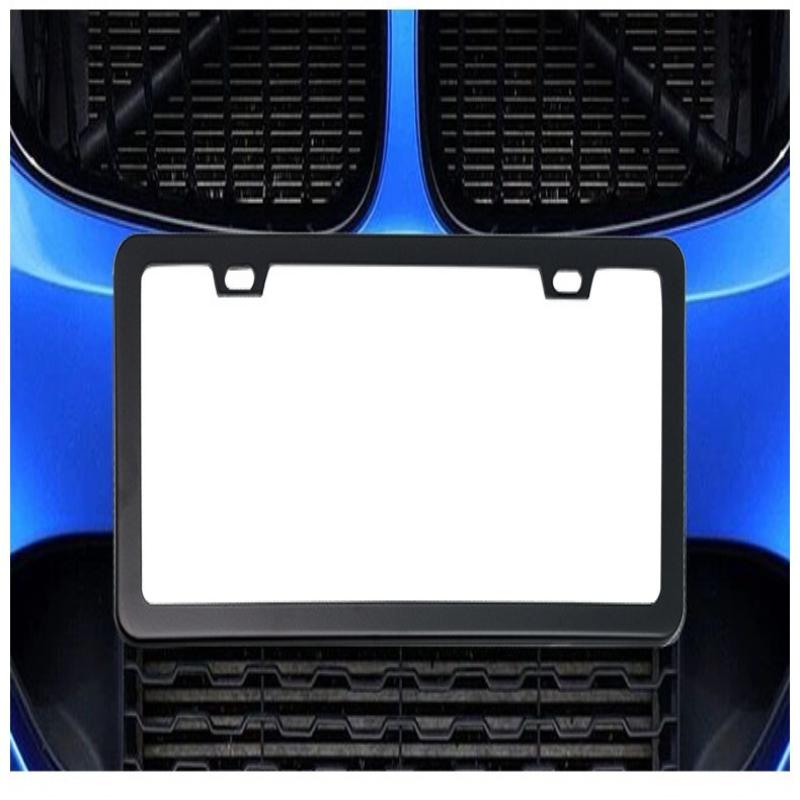 Black Silver Bracket W/ Screws Universal American License Plate Frame Auto Accessoryfiber Number Plate Tag Cover For Front Rear