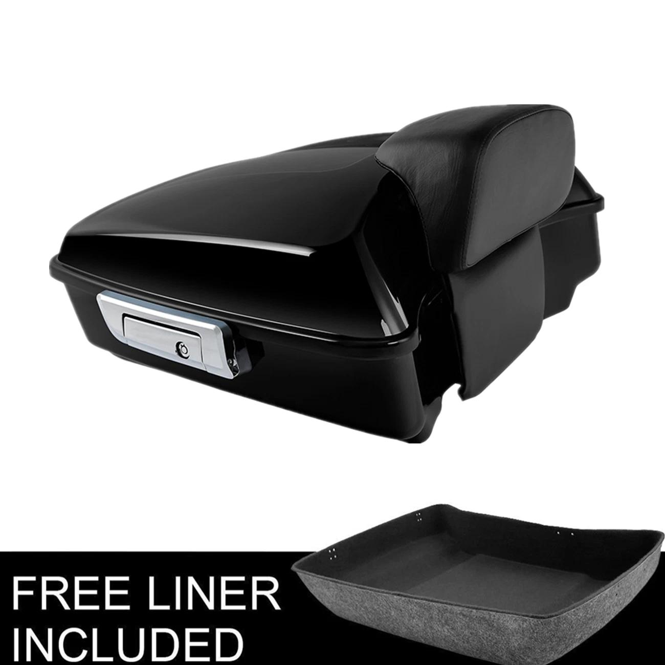 Motorcycle Chopped Trunk Backrest For Harley Touring Road King FLHR FLHX 2014-2025 Rear Bag