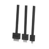 3Pcs Leather Perforated Tool Black Tooth Durable Quick Easy DIY Leather Craft Tool Kits4mm