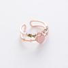 Korean New Exquisite Crystal Temperament Ring Sweet French Elegant Flower Opening Ring Female Jewelry