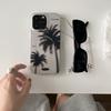 For iPhone 15 Pro Case Coconut Tree Pattern IMD TPU Phone Cover