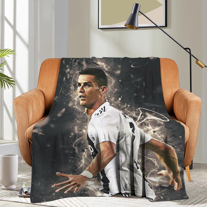 Coperta Personalizzata Divano Ronaldo CR7 Letto Campeggio Pisolino Coperte Morbide e Soffici per l'Inverno Caldo King Size Biancheria da Letto in Microfibra