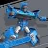 Children's mini transformation robot model toys comic brothers anime transformation men inertial police car mecha gift