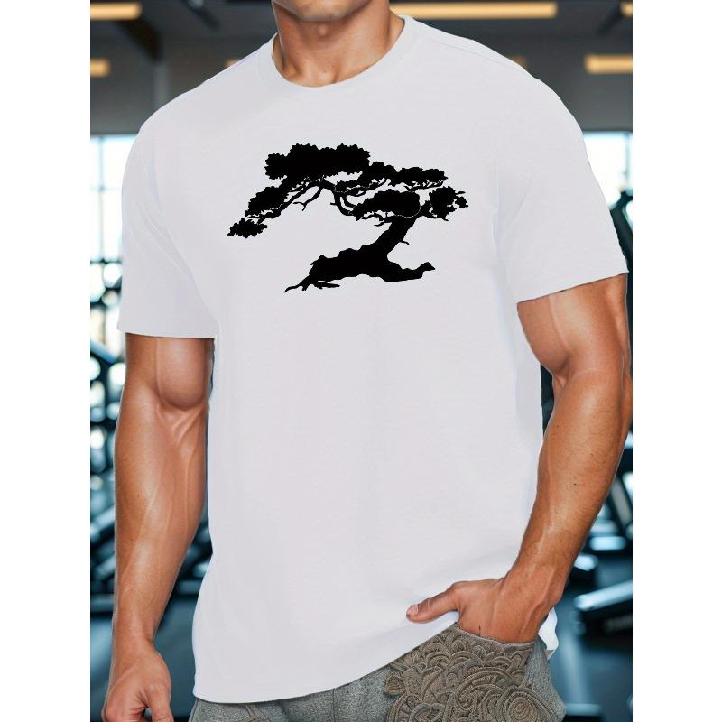 

Мужская футболка с графическим принтом Денежное дерево - Повседневная и спортивная футболка с коротким рукавом, Дышащий полиэстер, Можно стирать в машине - Идеально для летних прогулок S белый