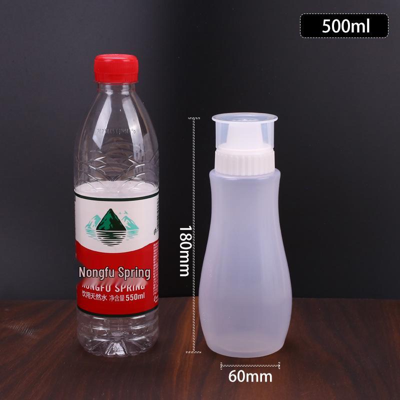 Large 720ml PE Plastic Squeeze Bottle with Pointed Mouth for Salad Dressing and Tomato Sauce