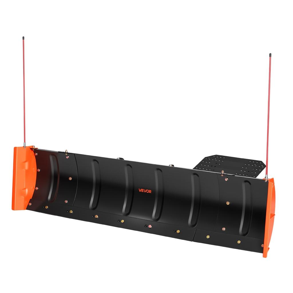 Snow Plow Kit 1092/1524 mm Width Adjustable Plow Attachment Side Wing, for Most ATVs & UTVs, Height & Left-Right Adjustable, 3 Mount Options,