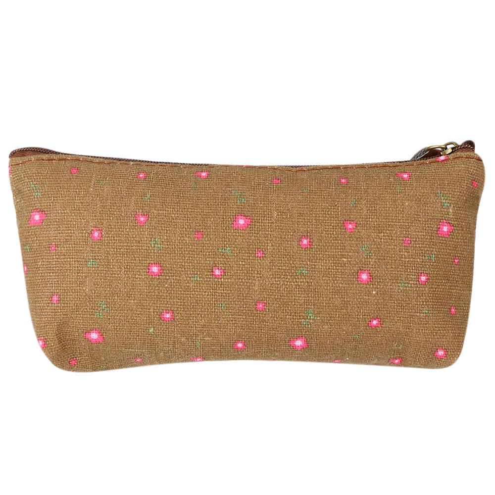 Gift Accessories Pencil Box Pen Bags Lovely Stationery Bag Canvas Pastoral Floral Pencil Case
