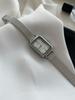 Mesh Belt Silver Powder Small Dial Square Women'S Watch Niche Temperament Student Simple Small Sugar Cube Fashion Versatile