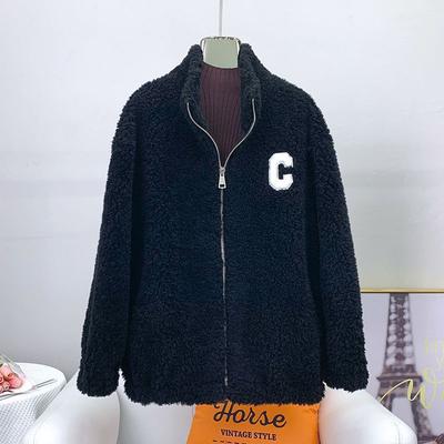 Fleece Thickened Warm Fleece Cardigan Sweater Jacket Casual Double-sided Coral Fleece Fleece Women's Autumn and Winter Large Size