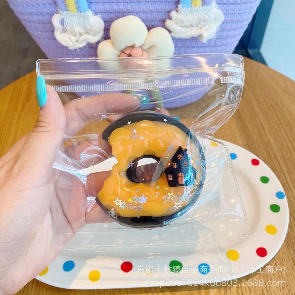 Halloween Pumpkin Taba Squishy Cat Paw Soft Donut Sensory Food Toy Tpr Cute Squeeze Toy Kids Stress Relief Antistress Novelty