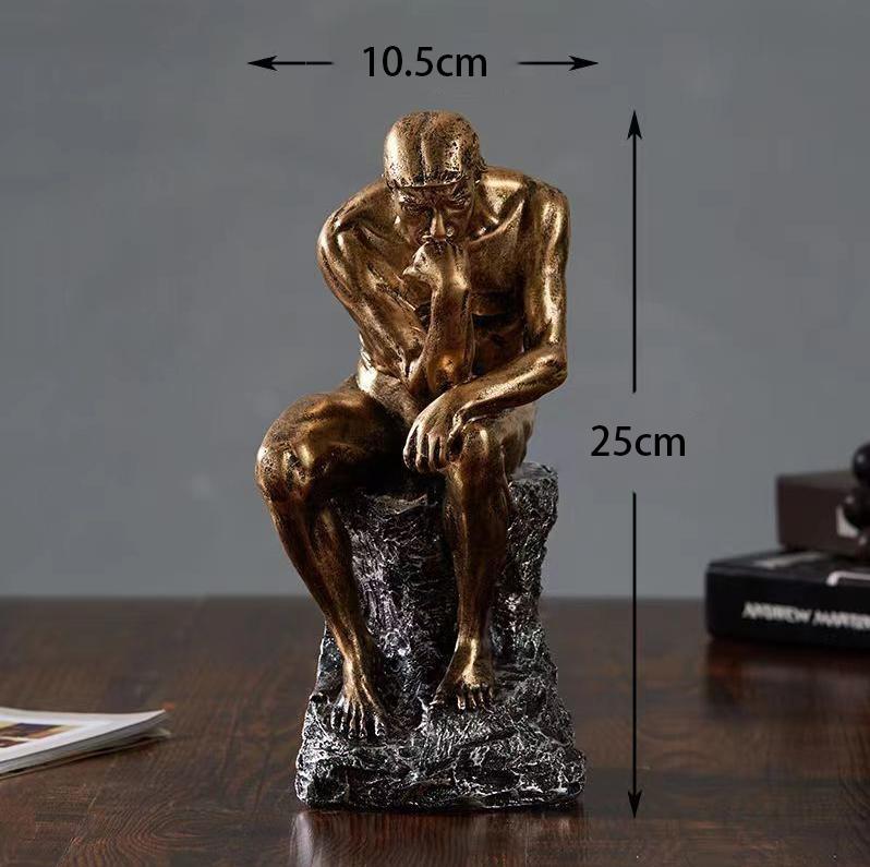 

Скандинавский мыслитель Характер Украшения Декор Продвинутый Интеллектуальный Древнегреческий Абстрактный Ретро Статуи Хумана Домашние Настольные Аксессуары золотой