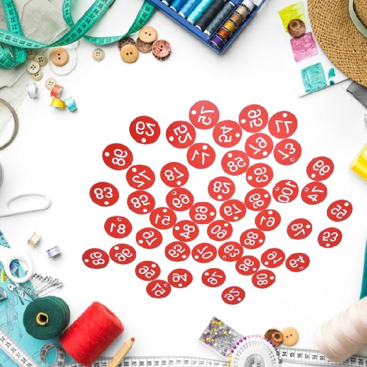 Set di 100 etichette rotonde con numeri identificativi per porte, per portachiavi, numeri colorati da 1 a 100.