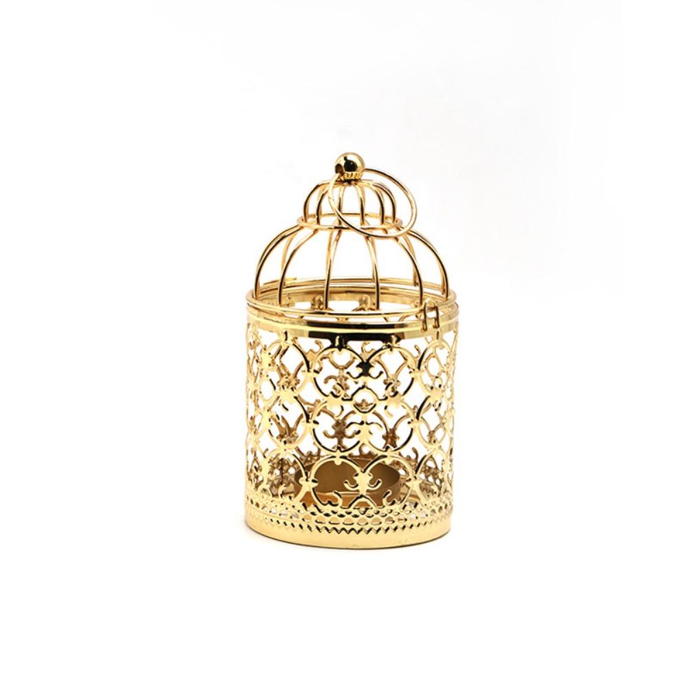 Birdcage Shape Bird Cage Candle Holder Iron Art Decorative Bird Lantern Tealight Exquisite Metal Candlestick Home Decor