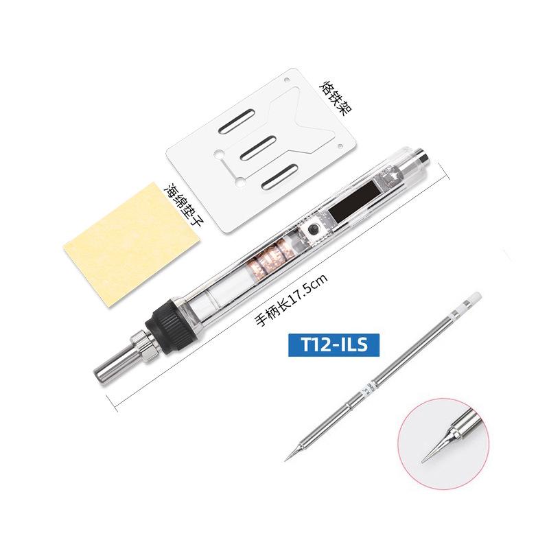 OLED T12 Mini Portable Adjustable Temperature Soldering Iron with T12 Tip