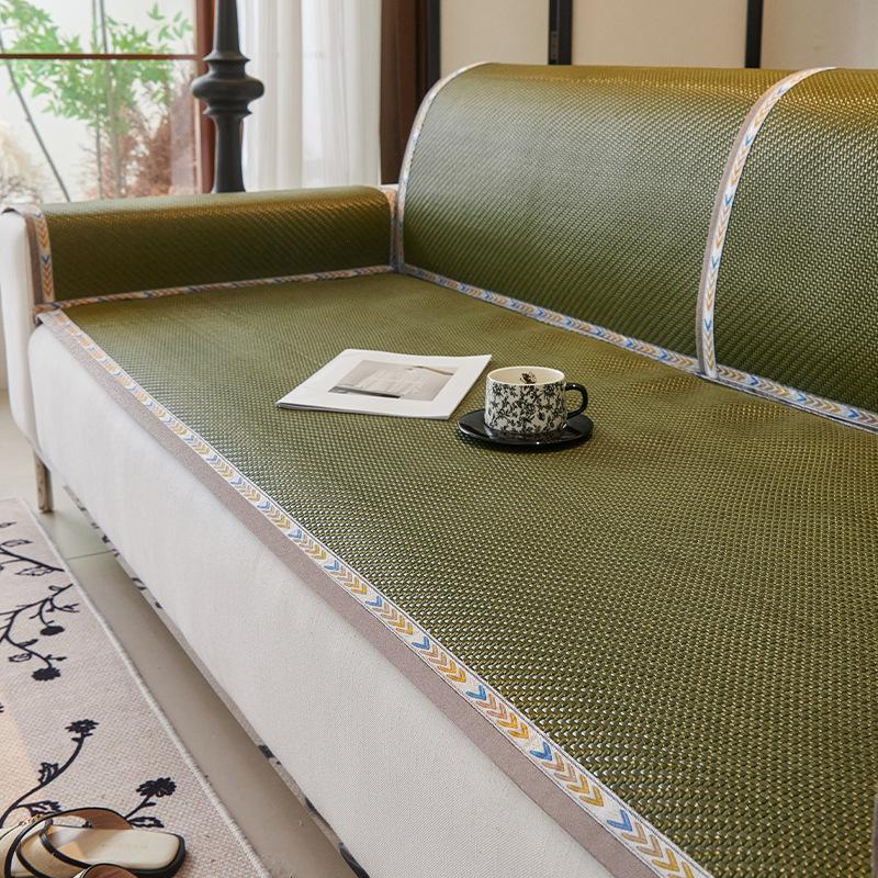 Summer Pe Rattan Sofa Cushion  New Mat Rattan Cushion Sofa Cover Full Cover Cloth Towel Non-Slip And Anti-Cat Claws