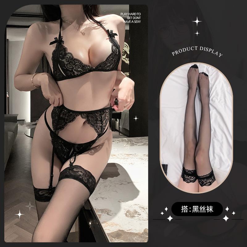 Sexy Underwear Lace Underwear Bra Set Sexy Pure Desire Bra Three-point Style Temptation