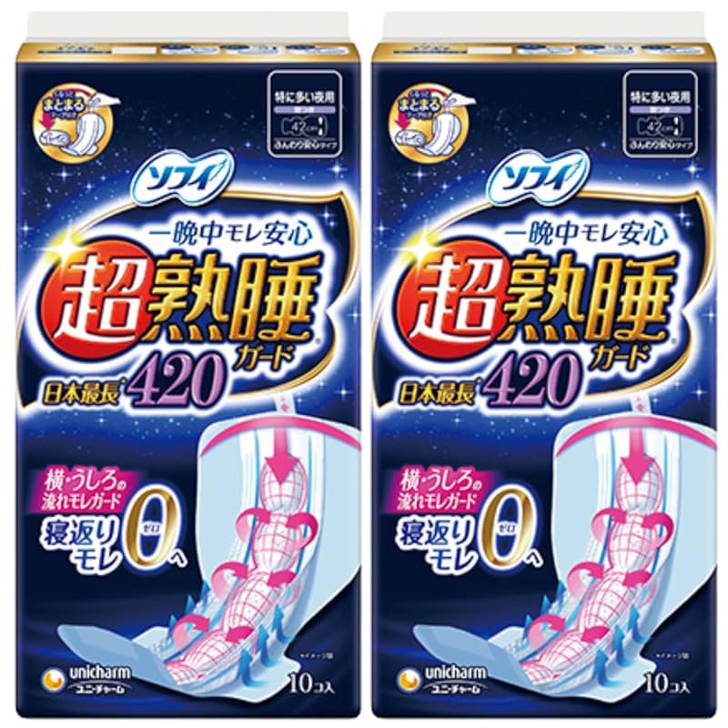 

[Bulk purchase] Large capacity Sophie super deep sleep guard Especially for night use on busy days with wings 42cm (10 pieces x 2 pieces) Sanitary