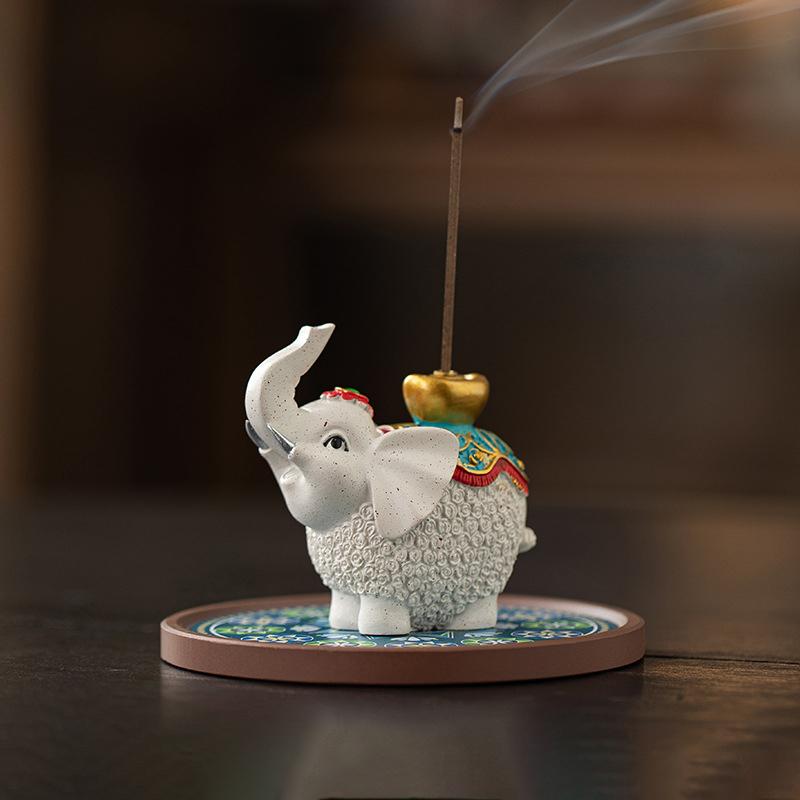 Horse-Shaped And Elephant-Shaped Shaped Incense Burner Stick Holder Animal Shaped Home Vintage Incense Holders