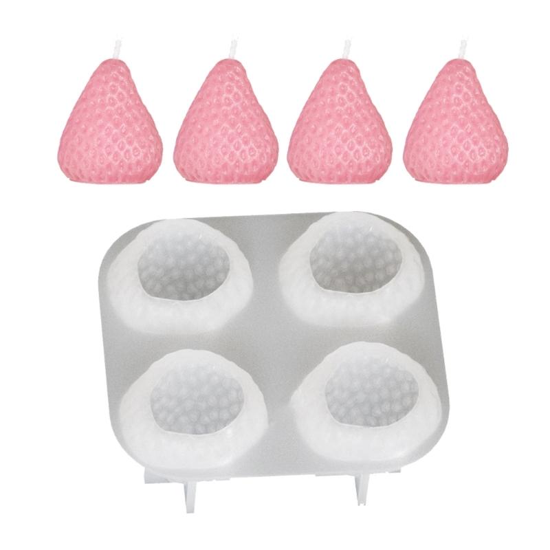 Practical Strawberry Silicone Mold For DIY Creation Sturdy And Easy To Demold Perfect For Beginners And Professionals