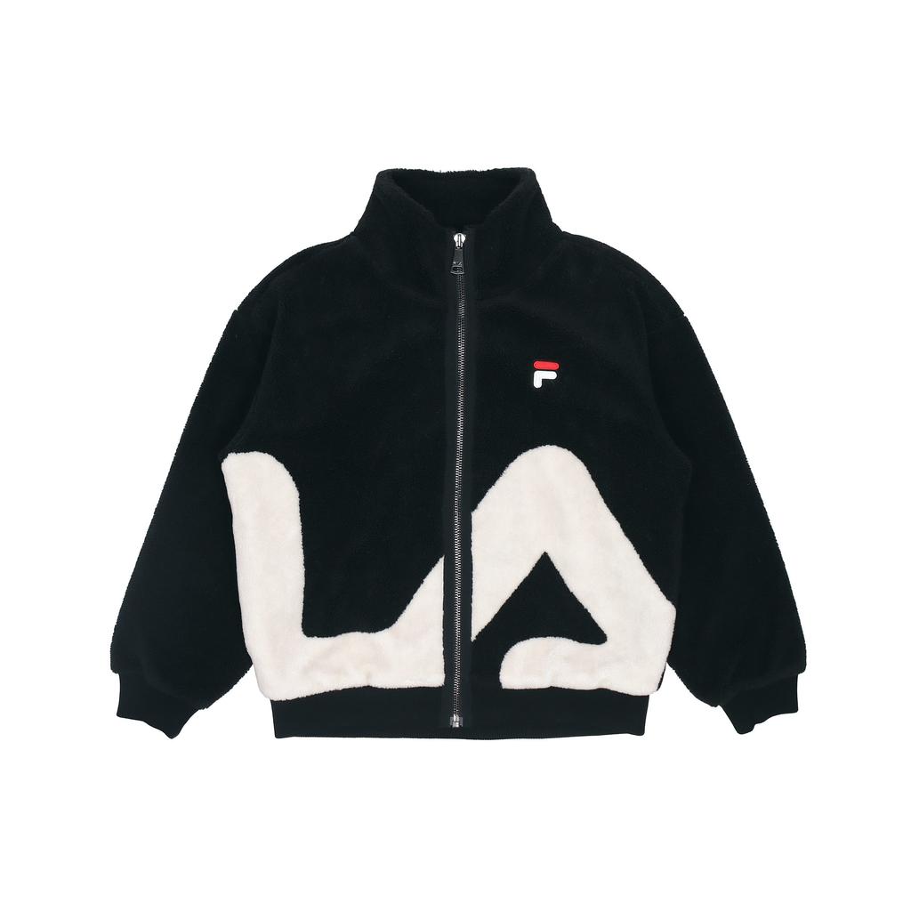 FILA Faux Lamb Wool Logo Sports Casual Jacket Men Jacket Black F51M148926FBK