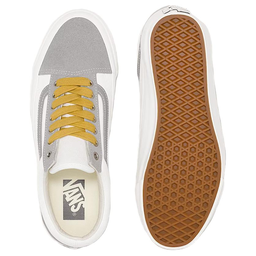 Vans LX Old Skool Suede Canvas Versatile Comfortable Durable Low-Top Skate Shoes Unisex Sneakers Gray White VN000D560BP