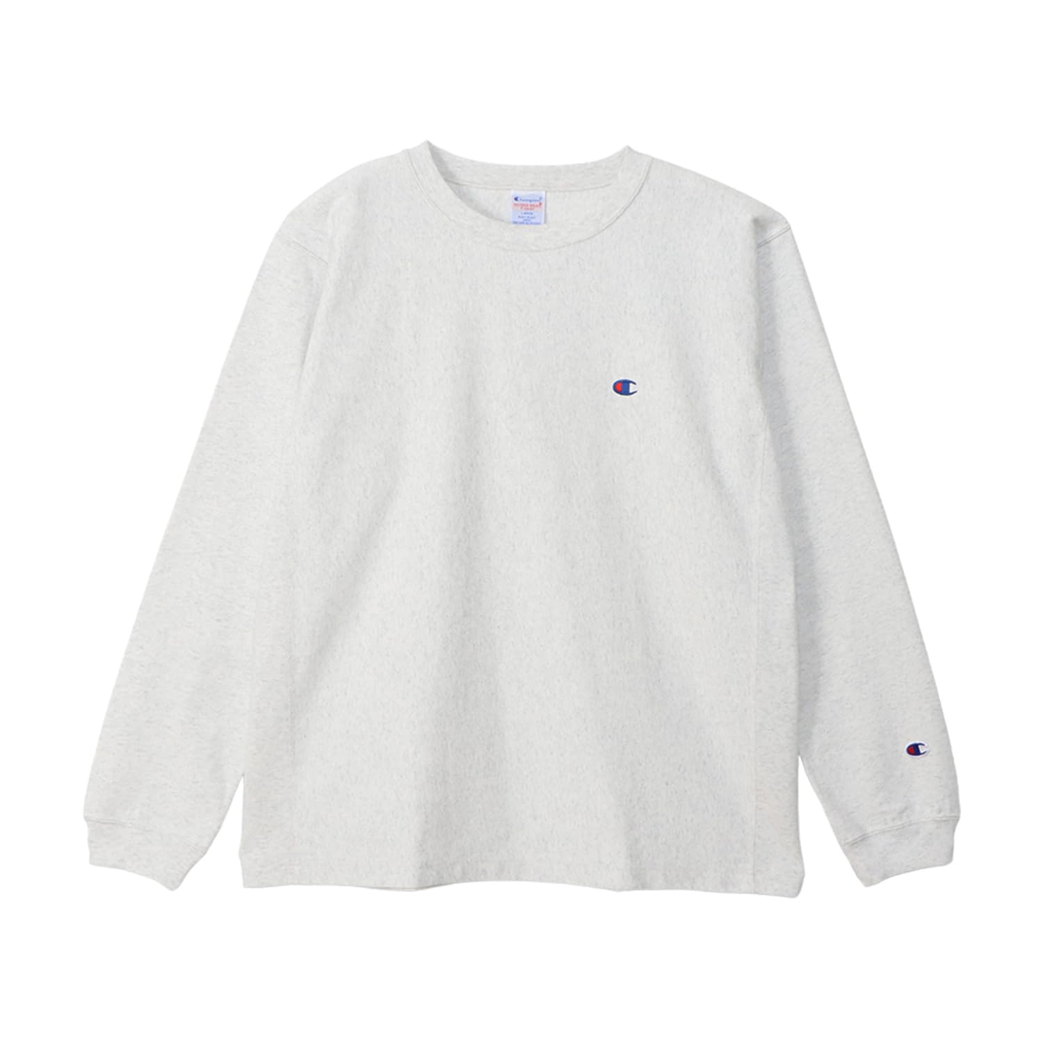 

Champion Reverse Long Sleeve Cotton USA Crew Embroidered Weave® T-Shirt, Men s, Oatmeal, 9.4oz 100% Fabric, Neck, Logo, C3-Y430