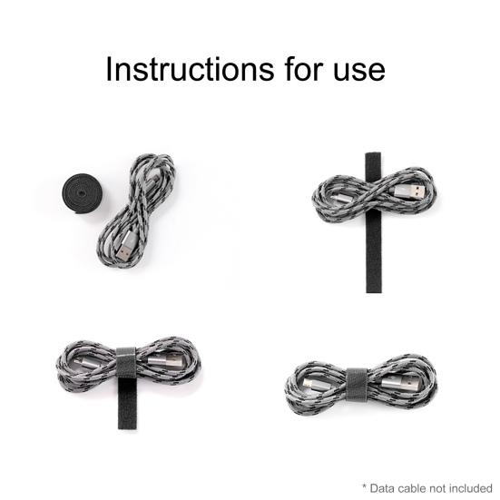 Cable Strap Convenient Self-adhesive Nylon Roll Wire Tidy Fastening Tape for Office