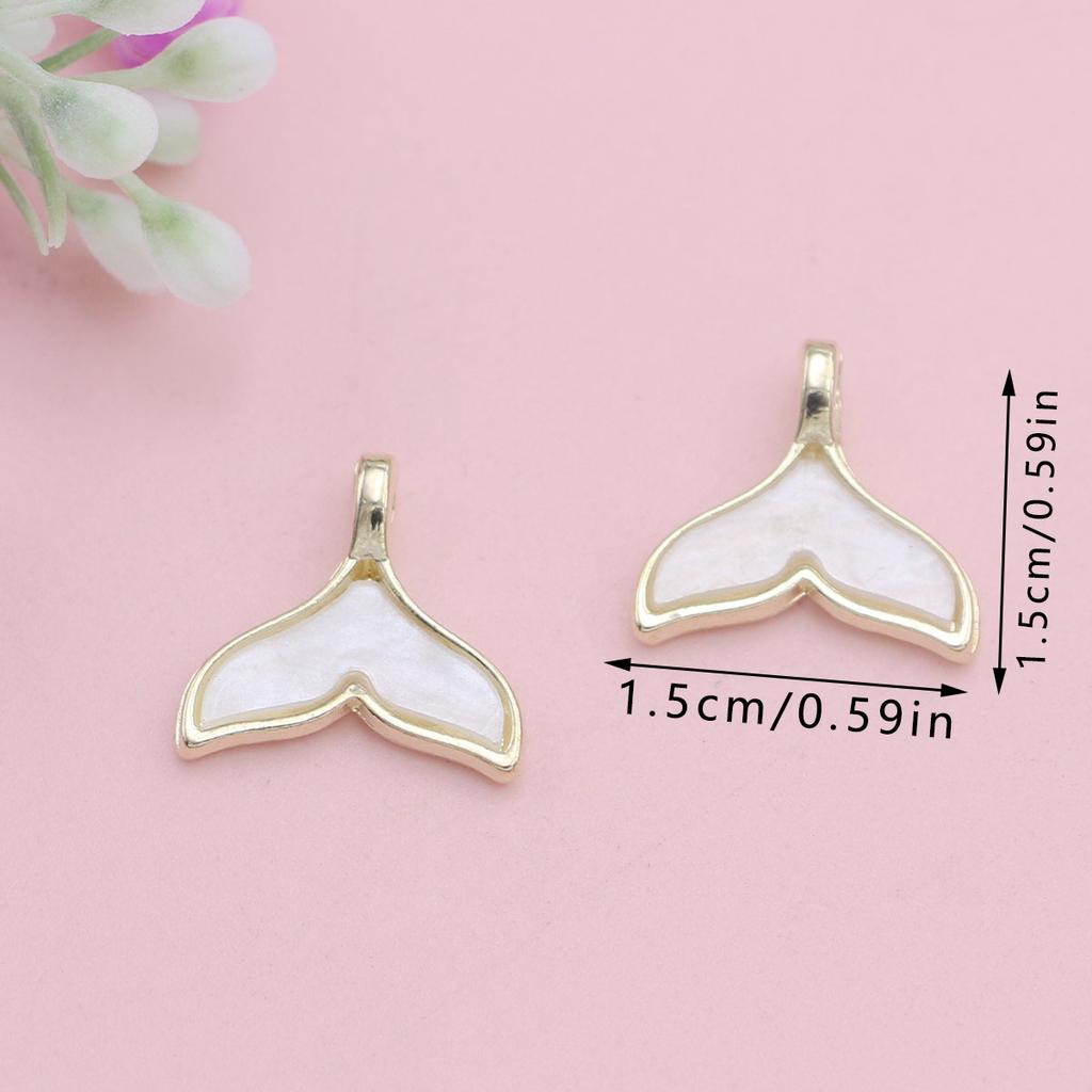 15Pcs Gold Plated Mermaid Tail Charm Pendant For Jewelry Making Necklace Handmade Bracelet Accessories Diy