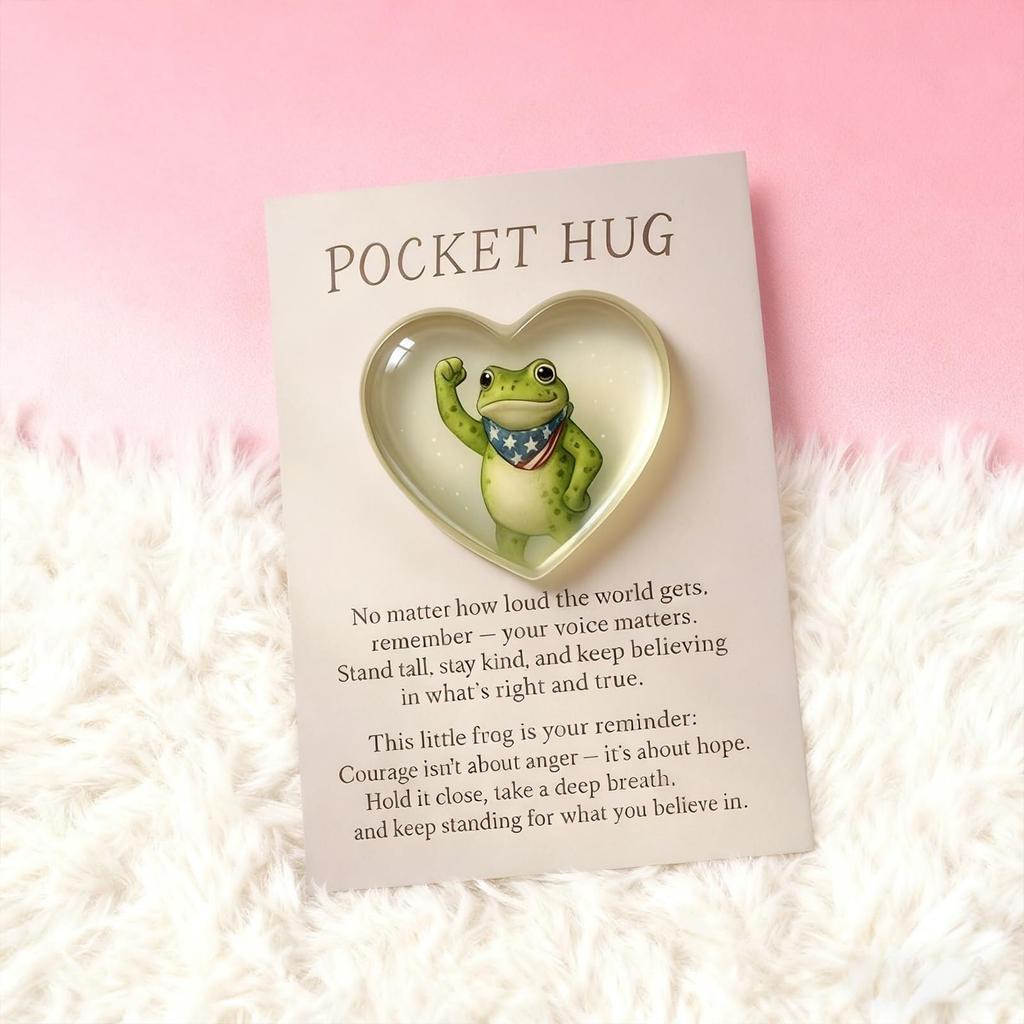 Portland Frogs Pocket Hug With Gift Card Crafted By Hand