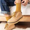 Thick Mid-calf Socks 1 Pair Unisex Knitted Mid-tube Plush Soft Warm Lady Sweat Absorption No Odor Anti-slip Elastic Casual Floor Versatile Cold