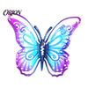 Fairy Tale Garden Ornaments Metal Butterfly Wall Decorations, Art Sculpture, Colorful Iron Sculptures Weatherproof Hanging Decor for Patio Fence Home