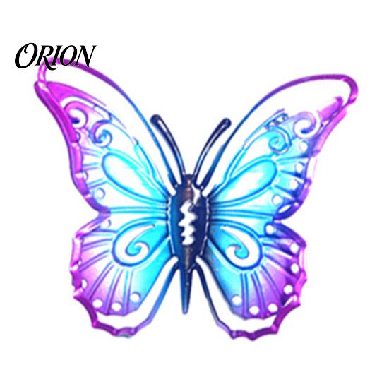 Fairy Tale Garden Ornaments Metal Butterfly Wall Decorations, Art Sculpture, Colorful Iron Sculptures Weatherproof Hanging Decor for Patio Fence Home