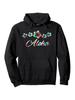 Hawaiian Aloha Surfing Hoodie - Vibrant Hibiscus & Palm Tree Print