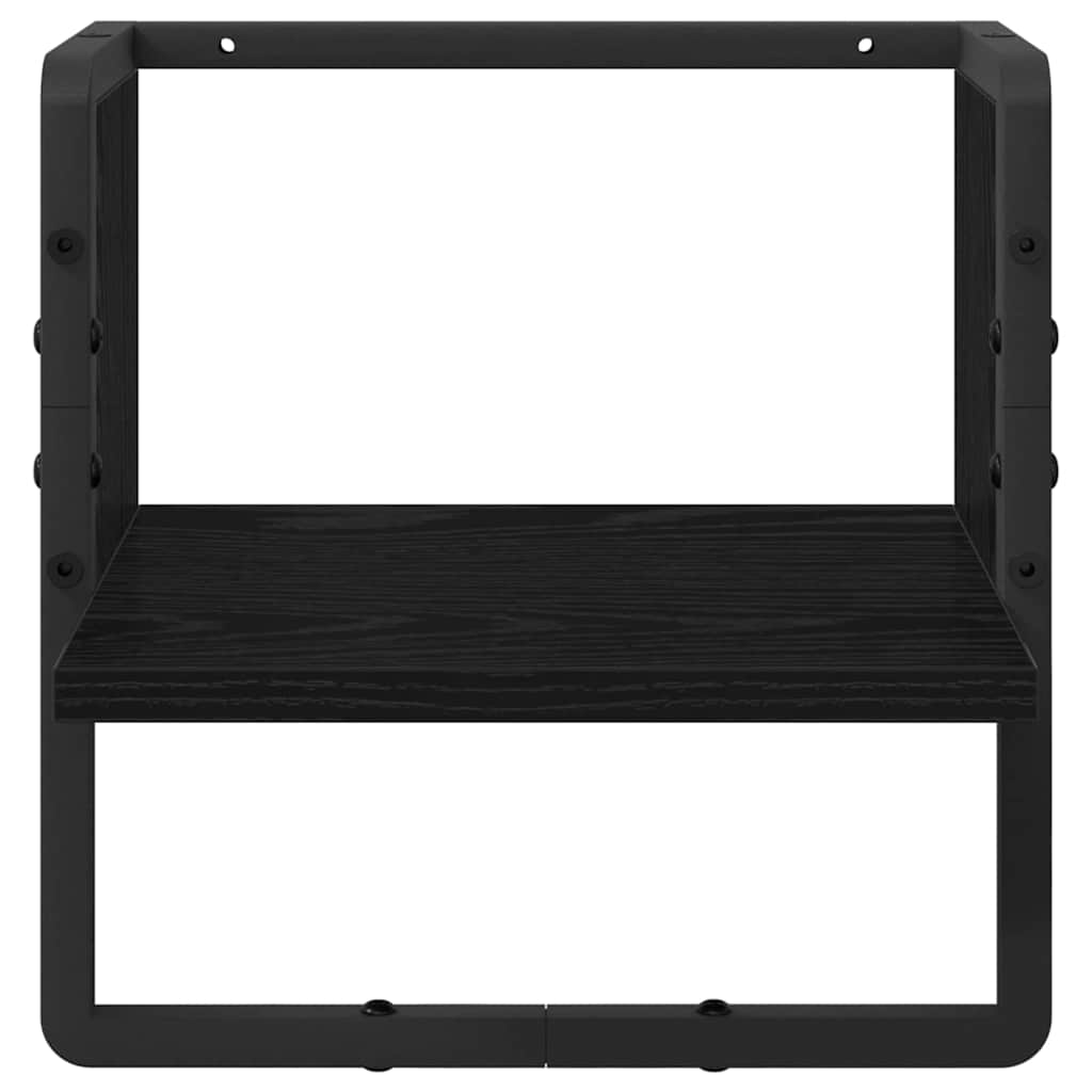 Wall Shelf in Black Oak Effect 30 x 25 x 30 cm Particleboard