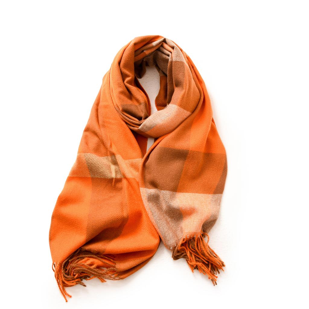 Scarf Women's Winter 2025 New Plaid Printing Tassel Imitation Cashmere Scarf Fashion Warm Shawl Scarf