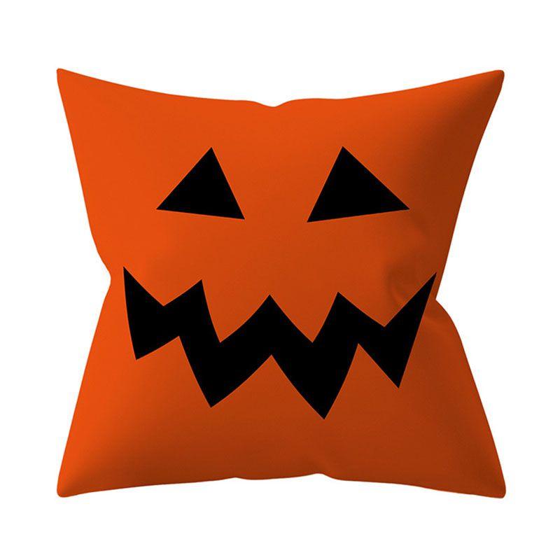 

Stylish Fall Halloween Pumpkin Pillow Case With Single-sided Printing And Invisible Zipper L