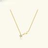 Sterling Silver Three Star Pendant Zircon Long Necklace Charm Women Delicate Luxury Anniversary Gift Fine Jewelry